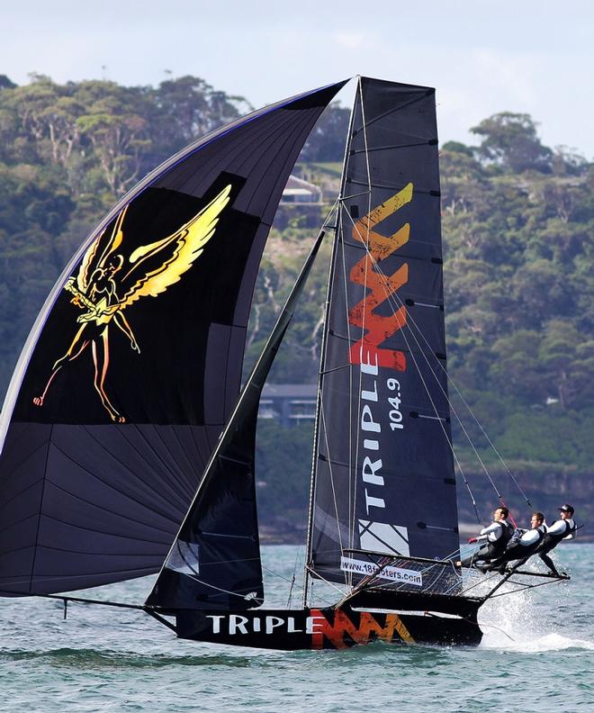 Race 7 – Triple M becomes the only two race winner in the 18ft Skiffs Spring Championship ©  Frank Quealey / Australian 18 Footers League